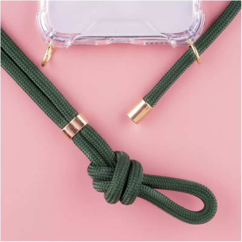 Custodia con collana per iPhone Xs Max di Lookabe — oro con laccio verde