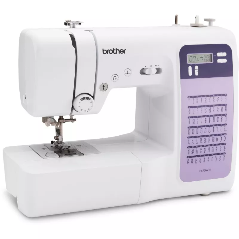 Macchina da cucire Brother FS70WTx — 70 punti, display LCD, 750 SPM, 5 mm lunghezza, 7 mm larghezza