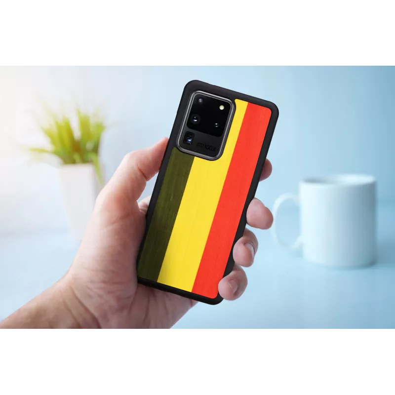 Custodia per cellulare Man and Wood per Samsung Galaxy S20 Ultra — reggae nero