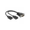 Adattatore per cavo video DeLOCK 65280 0,25 m DMS 2 x HDMI nero