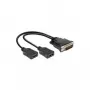 Adattatore per cavo video DeLOCK 65280 0,25 m DMS 2 x HDMI nero