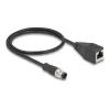 Cavo adattatore DeLOCK M12 codifica D 4 poli maschio a RJ45 femmina 50 cm