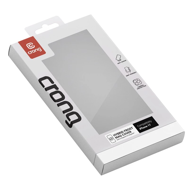 Crong Hybrid Frost MAG Cover Case per iPhone 17 Frosted nero