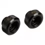 Adattatore G1/4 filettatura esterna su hardtube 14 mm, BitsPower Touchaqua TA-FH14-GB, confezione da 2, nero