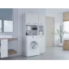 Mobiletto da bagno Top e shop ZESTAW MARPOL BIEL — freestanding, struttura bianca, 10 ripiani