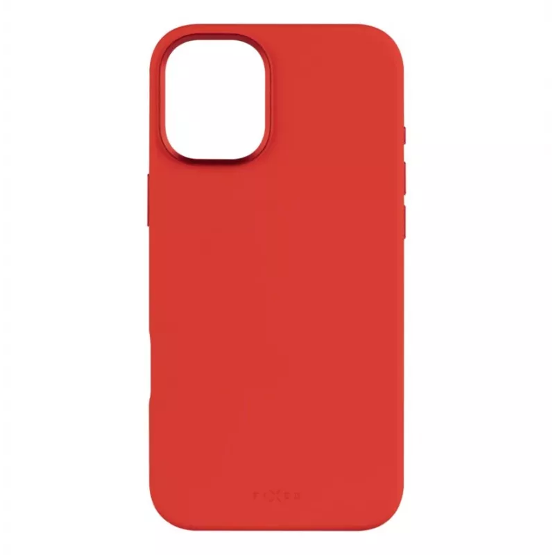 Cover posteriore FIXED per Apple iPhone 16 Plus — MagFlow silicone liquido, rosso