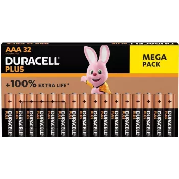 Batterie alcaline AAA Duracell Plus confezione da 32 (modello 00216914) lunga durata