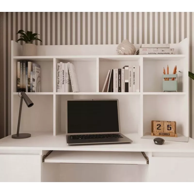 Set scrivania KUBA + elemento di estensione, bianco