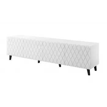 Mobile TV cama meble ASTI 200×42×52 cm bianco opaco