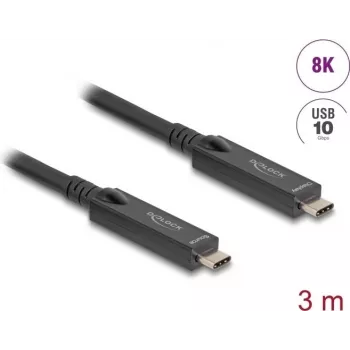 Cavo USB DeLOCK USB 3.2 Gen 2 3m USB-C nero 84246
