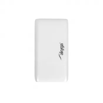 Akyga AK-CH-32 caricabatterie USB-C GaN piatto 65 W, 2 x USB-C PD, bianco