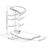 Sedia ergonomica MACLEAN MC-872 — regolabile in altezza, con meccanismo basculante
