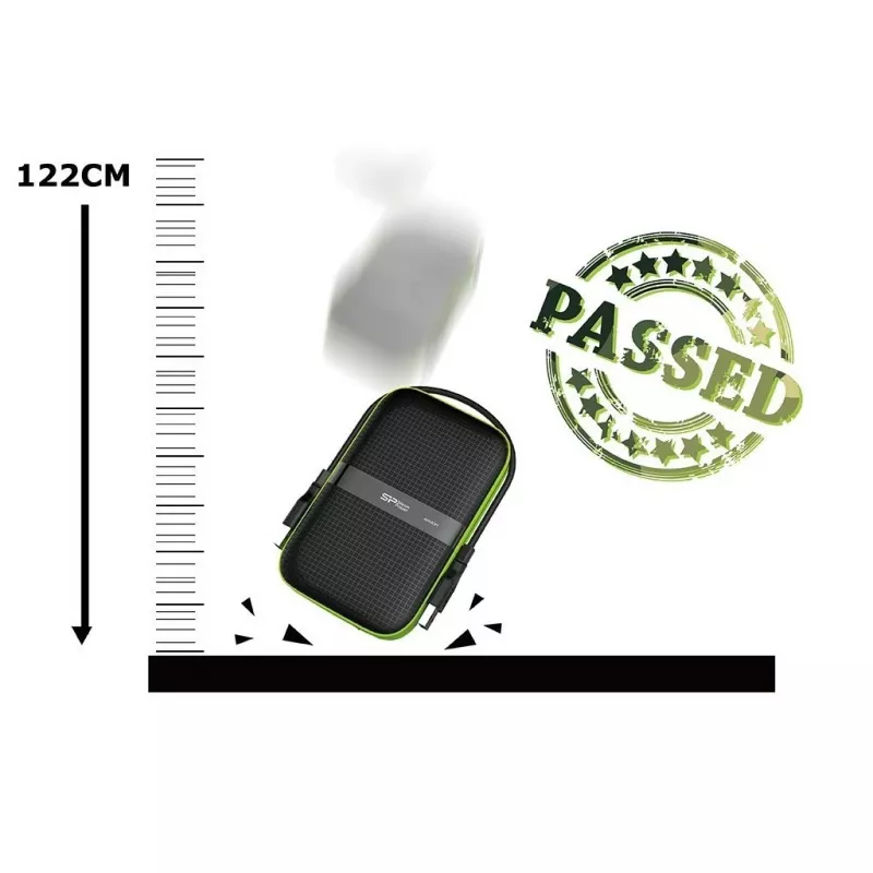 SILICON POWER Armor A60 - Disco rigido - 4TB - esterno (portatile) - 2.5 (6,4 cm) - USB3.0 - nero (SP040TBPHDA60S3K)