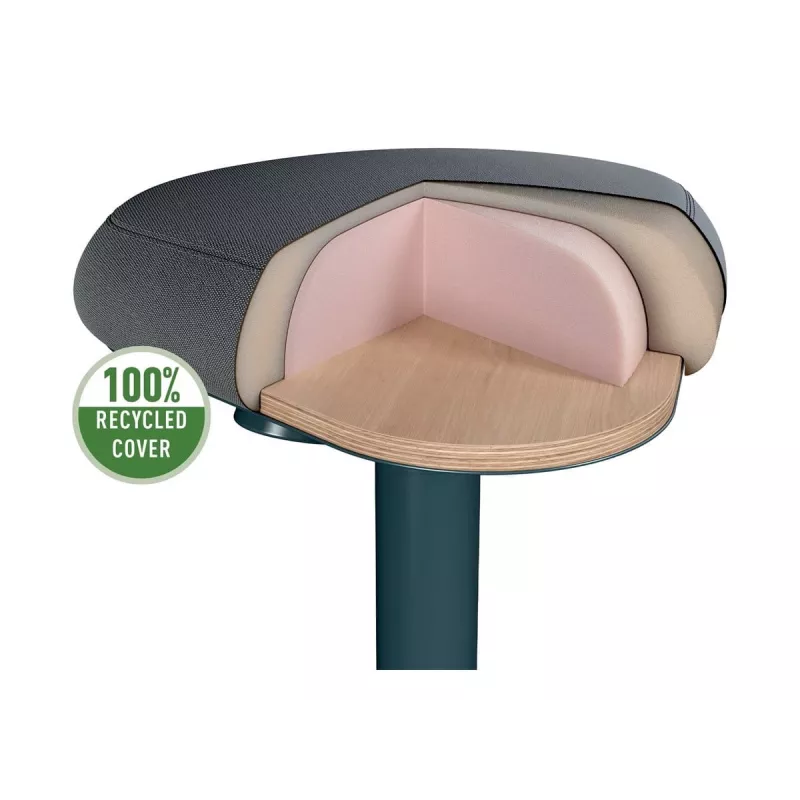 Sedia da ufficio Leitz 65440089 seduta imbottita grigio struttura in plastica