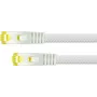 Python Series cavo patch RJ45 con cavo grezzo Cat.7 - protezione leva di sgancio (RNS) e rivestimento in nylon - S/FTP - PiMF - privo di alogeni - 500MHz - OFC - bianco - 30m (8070PY-300W)
