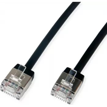 ROLINE cavo patch U/FTP Cat.6A RJ45 ultracorto nero 2 m – rete – CAT 6a (21.15.4562)