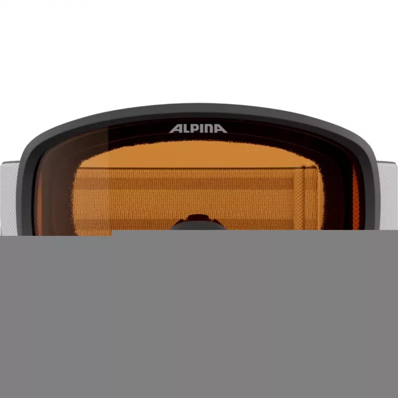 Alpina Piney 2.0 maschera da sci per bambini, bianco opaco