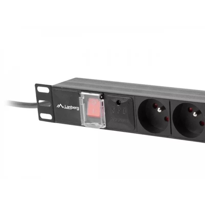 Ciabatta rack PDU LANBERG (1U, 16A, 7X 230V, 2M)