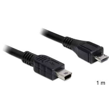 Cavo USB DeLOCK 83177 1 m Micro-USB B Mini-USB B nero