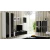 Armadietto Cama Square VIGO 50/50/30 bianco/nero lucido