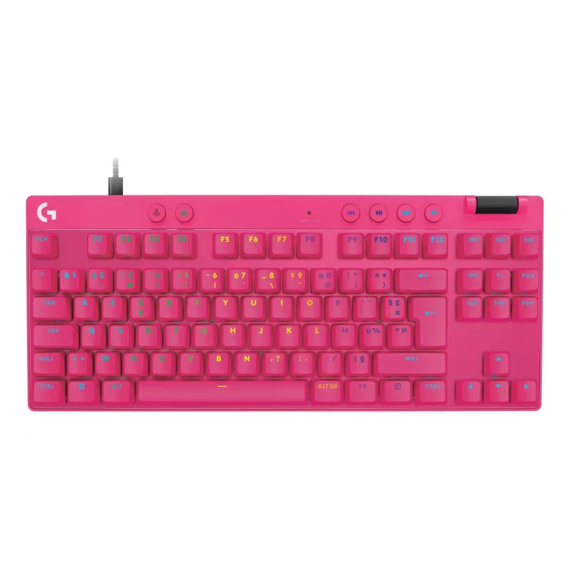 Tastiera da gaming Logitech G 920-013249 USB AZERTY francese rosa tenkeyless