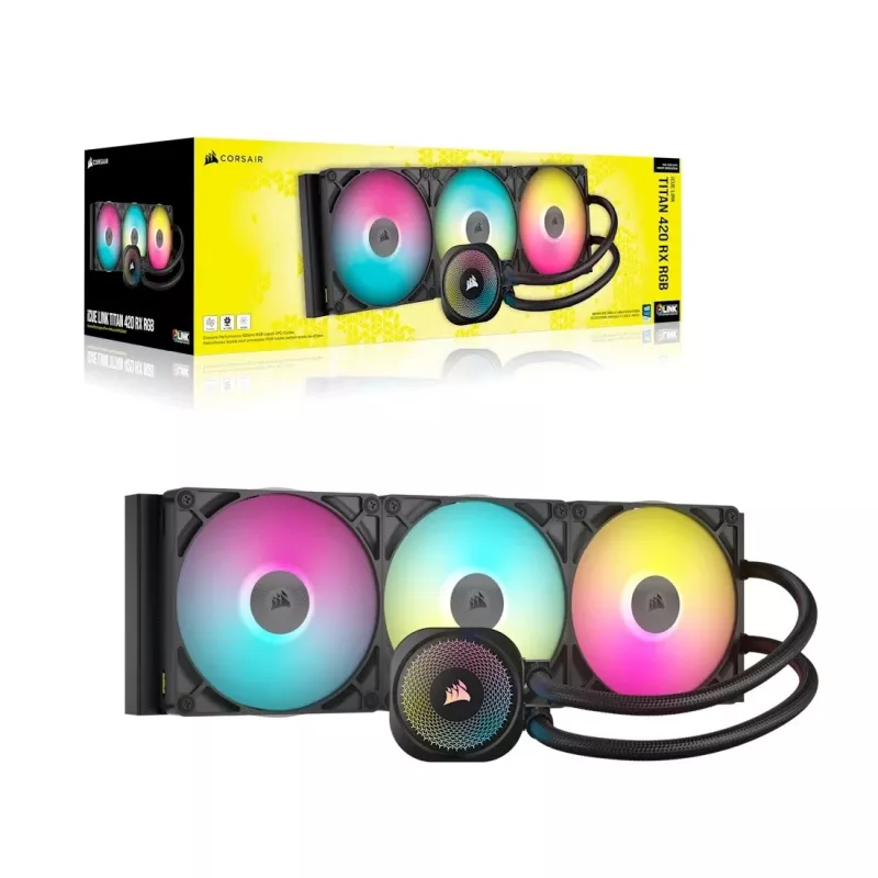 Dissipatore CPU a liquido AIO CORSAIR WAK iCUE LINK TITAN 420 RX 420mm RGB
