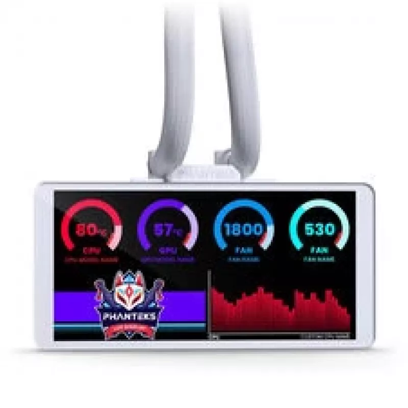 Dissipatore a liquido AiO Phanteks Glacier One 360M25 LCD, display 6