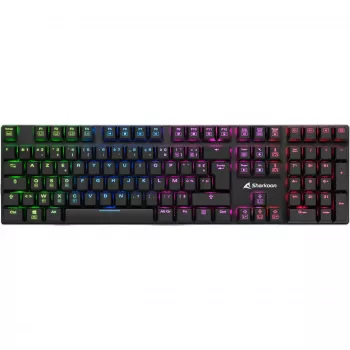 PureWriter RGB, tastiera da gaming nera, layout FR, Kailh Choc Low Profile Blue