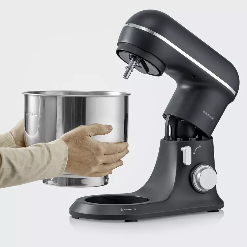 Robot da cucina SEVERIN KM 3899 — 1200 W, ciotola in acciaio inox 5,3 l, nero