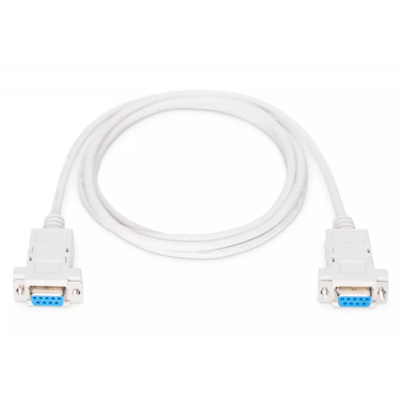 Assmann cavo di collegamento zero-modem. D-Sub9 F/F. 1,8 m. custodia a scatto. beige (AK-610100-018-E)