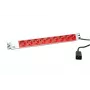 Distributore di corrente Bachmann 333.936 2m 9 prese AC Interno Grigio Rosso