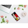 Custodia per smartphone iKins per iPhone XS Max Mondrian nero – cover protettiva, guscio rigido
