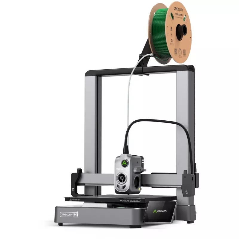 Creality Hi 1001010510 stampante 3D, estrusore diretto, livellamento automatico, argento/nera
