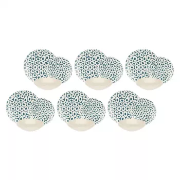 Servizio da tavola per 6 persone Rose&Tulipani R18420TA18 design Sea Stones, 18 pezzi