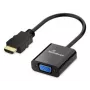 MEDIARANGE convertitore video HDMI a VGA HD15 20 cm nero - convertitore - HDMI (MRCS231)