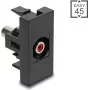 DeLOCK Easy 45 modulo presa 2 x RCA nero rosso femmina