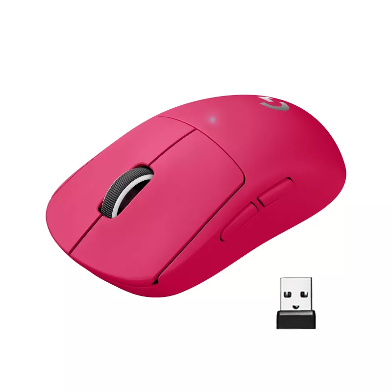 Logitech PRO X SUPERLIGHT mouse wireless magenta mouse (910-005957)