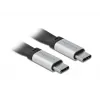 Cavo USB DeLOCK 85926 USB 3.2 Gen 2 0,22 m USB C nero argento