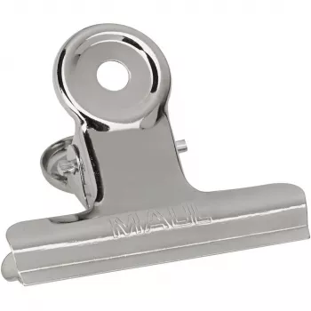 MAUL clip in metallo, colore: nichel, larghezza: 50 mm apertura: 20 mm, confezione self-service (21750-96)