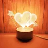 Lampada da notte Extralink HOME illusione ottica 3D 'Pierced Hearts' lampada da comodino USB