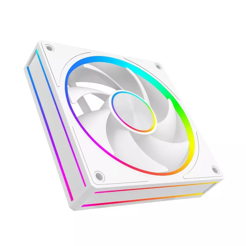 Ventola per case MODECOM VOLCANO LOOP 120 ARGB bianco – 120 mm, illuminazione ARGB, supporto PWM, 400–1400 giri/min