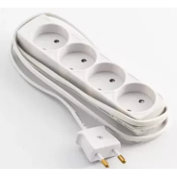 Prolunga elettrica Microconnect GRUELU4H015 1,5 m 4 prese AC per interni bianco