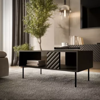 Tavolino Cama Meble LUCCA 1000×550×460 mm rettangolare nero