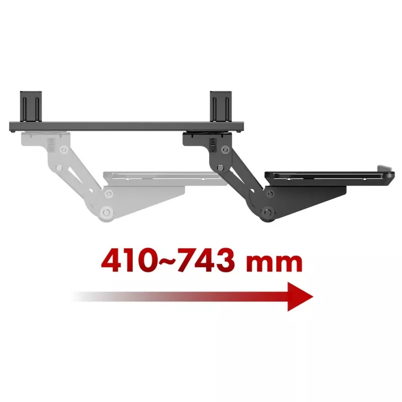 Supporto da scrivania per tastiera Maclean, regolabile, max 5 kg, nero, MC-156 B