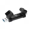 Chiavetta USB Silicon Power DS72 1 TB, USB 3.2 Gen 2 Type-A / Type-C, case in alluminio e gomma, nero