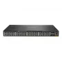 HPE - Aruba 6300M - Switch - L3 - gestito - 48 x 10/100/1000 (1 PoE+) + 4 x 1 Gigabit / 10 Gigabit / 25 Gigabit / 50 Gigabit SFP56 (uplink / stacking) frontale e laterale verso il retro