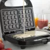Waffle maker doppio Progress EK5852PVDE – doppie piastre, rivestimento antiaderente, temperatura regolabile