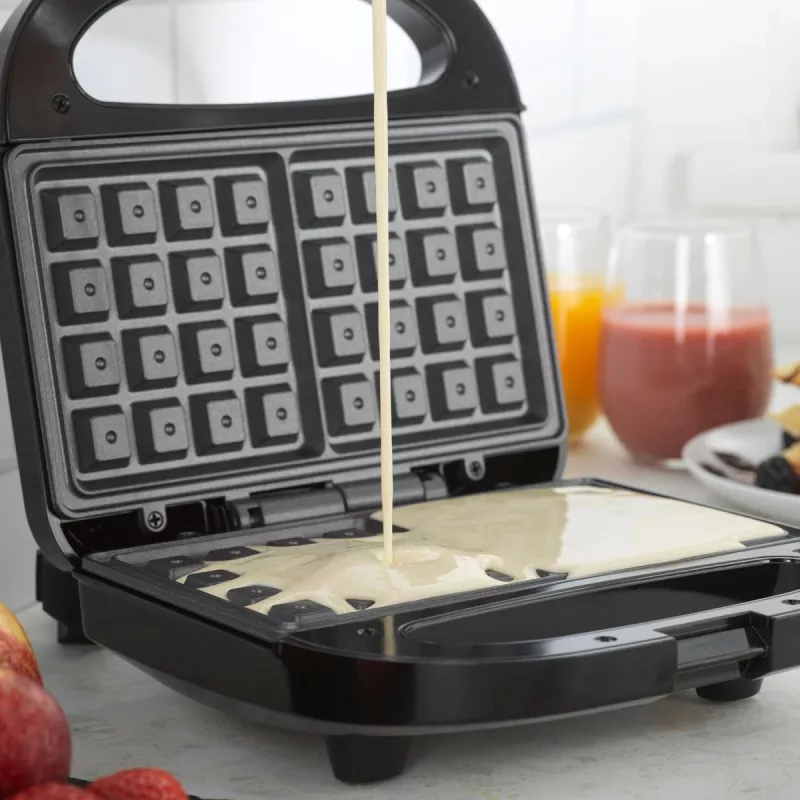 Waffle maker doppio Progress EK5852PVDE – doppie piastre, rivestimento antiaderente, temperatura regolabile