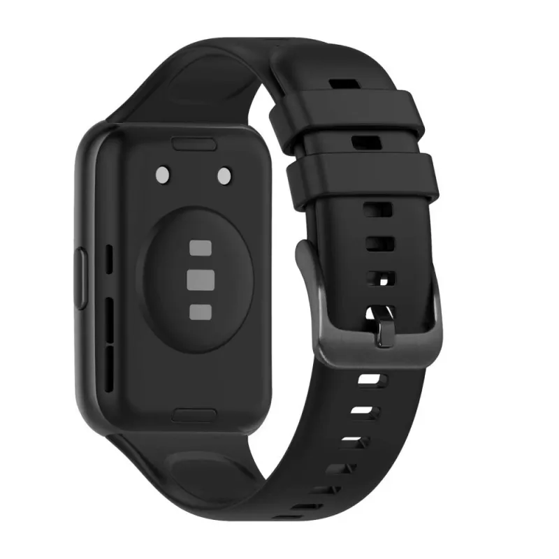 Cinturino in silicone FIXED per Huawei Watch Fit 2 – nero, cinturino di ricambio morbido e flessibile