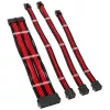Kit di prolunga cavi Kolink Core Standard Braided – nero profondo / rosso racing, 24‑Pin + 8‑Pin + 6+2‑Pin + SATA